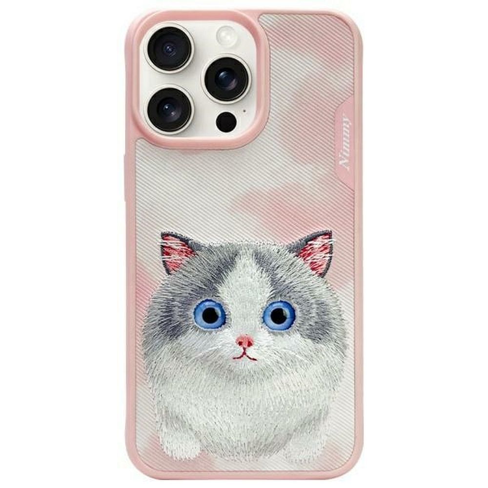 Etui nak�adka z os�on� aparatu silikonowe z nadrukiem r�owy Apple iPhone 15 Pro
