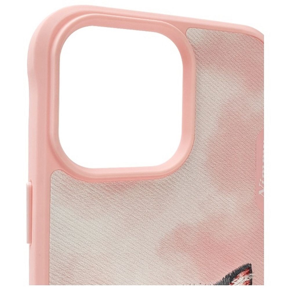 Etui nak�adka z os�on� aparatu silikonowe z nadrukiem r�owy Apple iPhone 15 Pro / 2