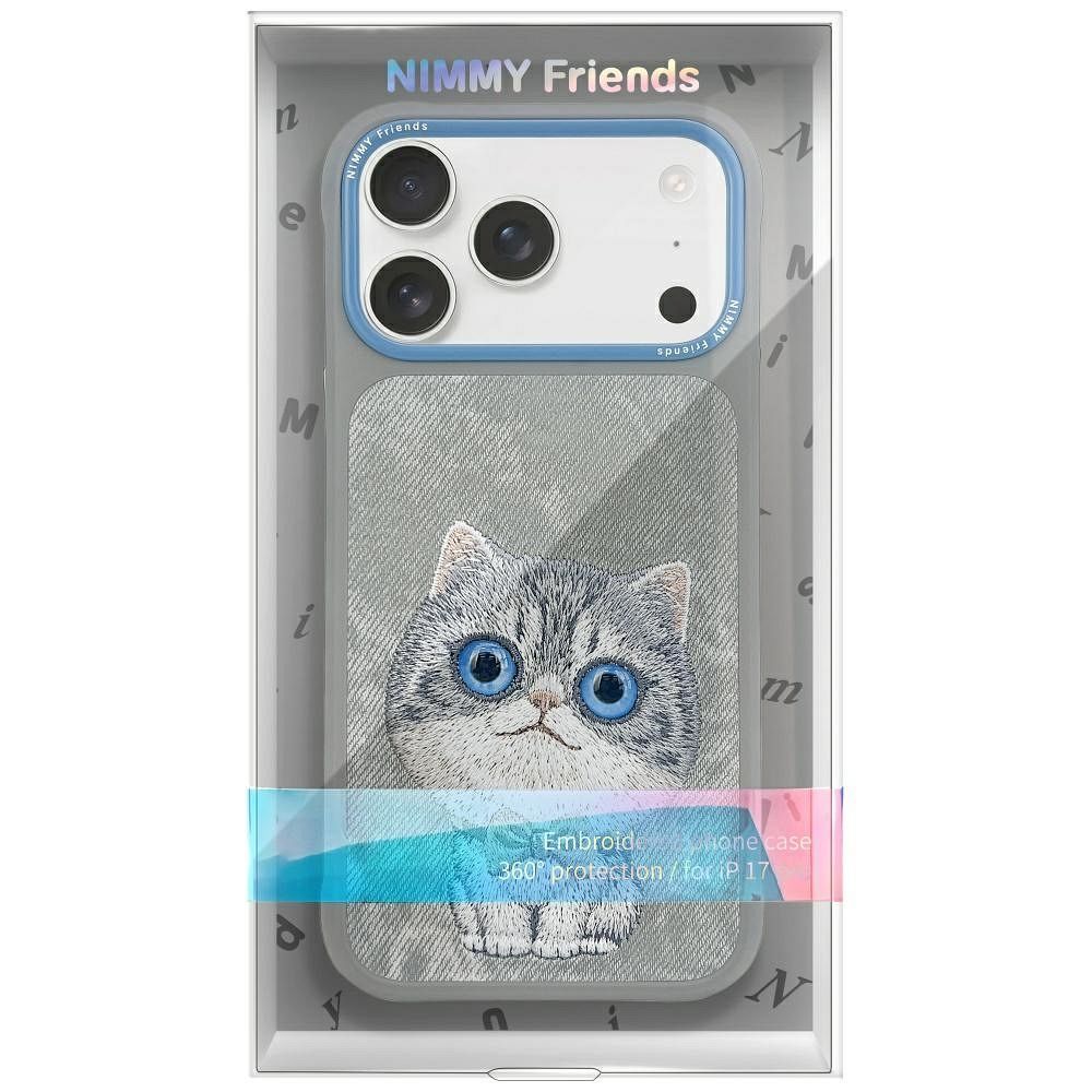Etui nakładka z osłoną aparatu silikonowe z nadrukiem szary Apple iPhone 17 Pro Max / 2 Etui nakładka z osłoną aparatu silikonowe z nadrukiem szary Apple iPhone 17 Pro Max / 2