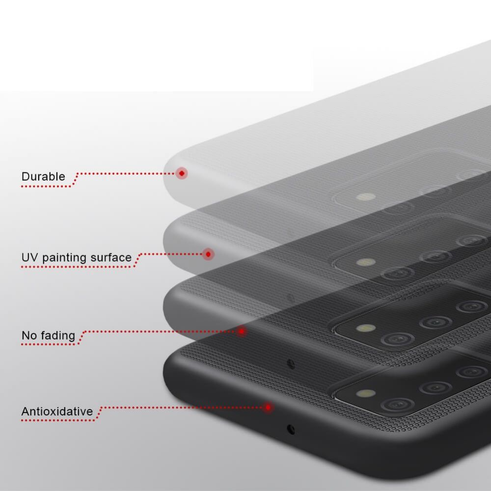 etui Nillkin Frosted Shield czarne Samsung A02S / 6