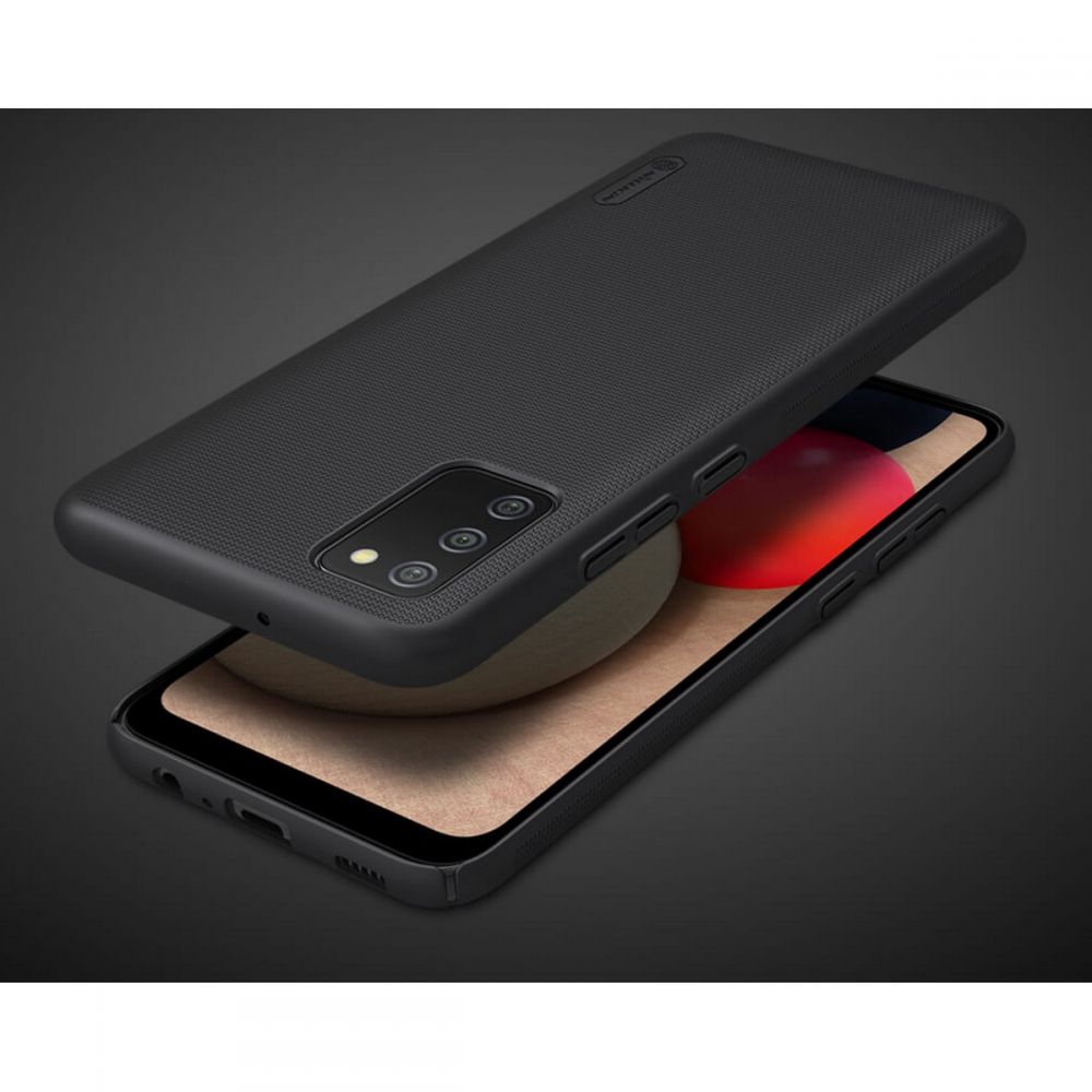 etui Nillkin Frosted Shield czarne Samsung A02S / 7