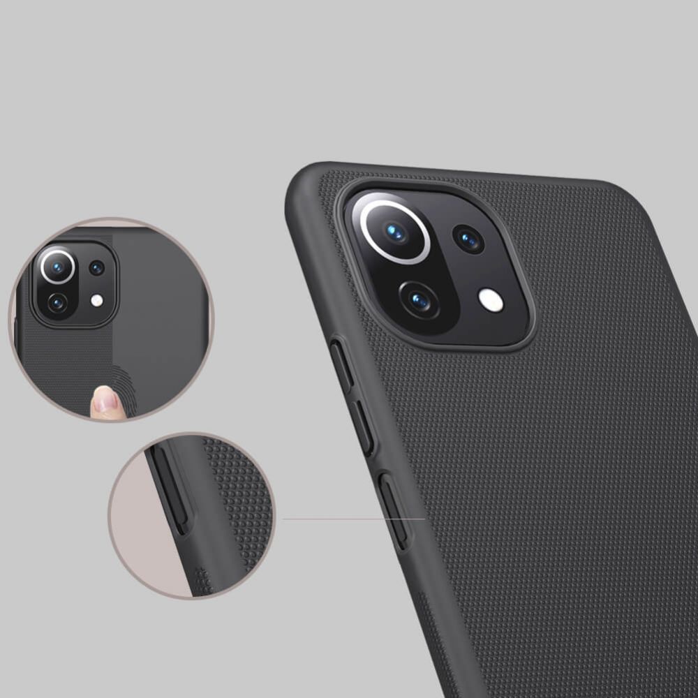 etui Nillkin Frosted Shield czarne Xiaomi Mi 11 Lite / 4