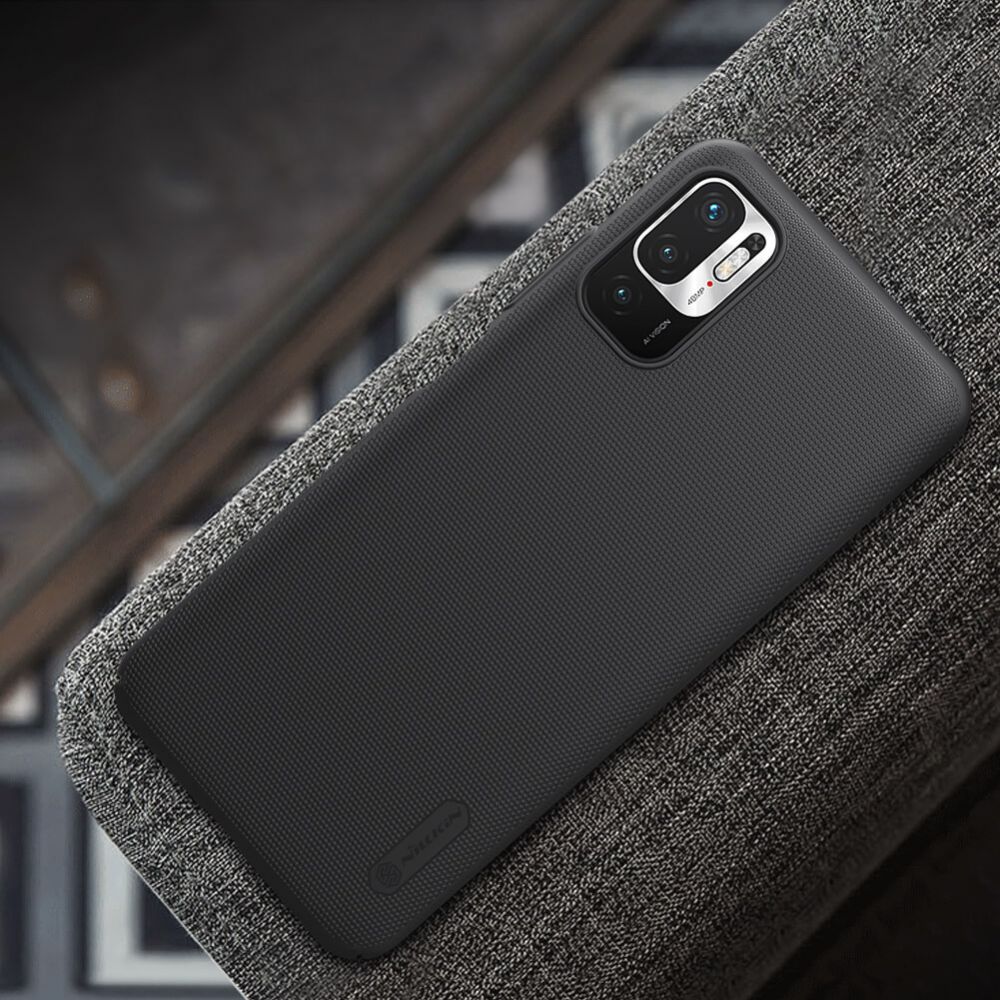 etui Nillkin Frosted Shield czarne Xiaomi Redmi Note 10 5G / 2