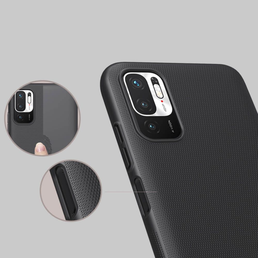 etui Nillkin Frosted Shield czarne Xiaomi Redmi Note 10 5G / 4