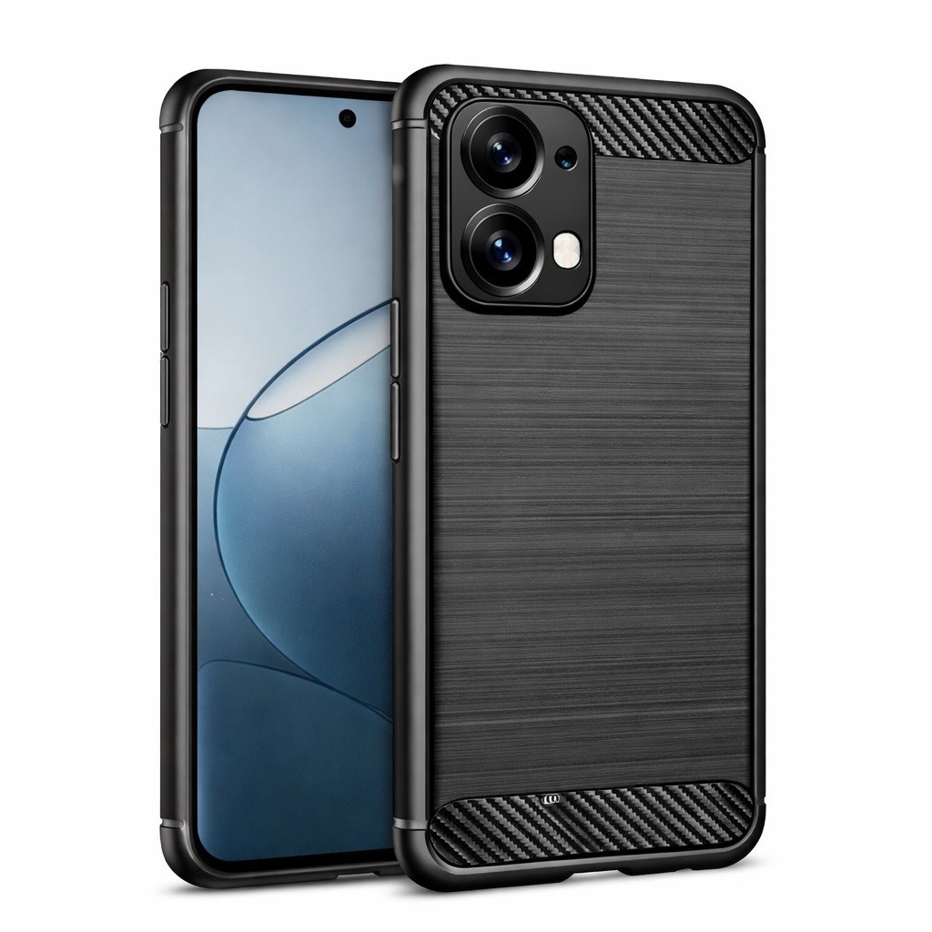 Etui ochronne Carbon PRO wzmocnione ramki czarne Oppo A6 Pro 5G / 5