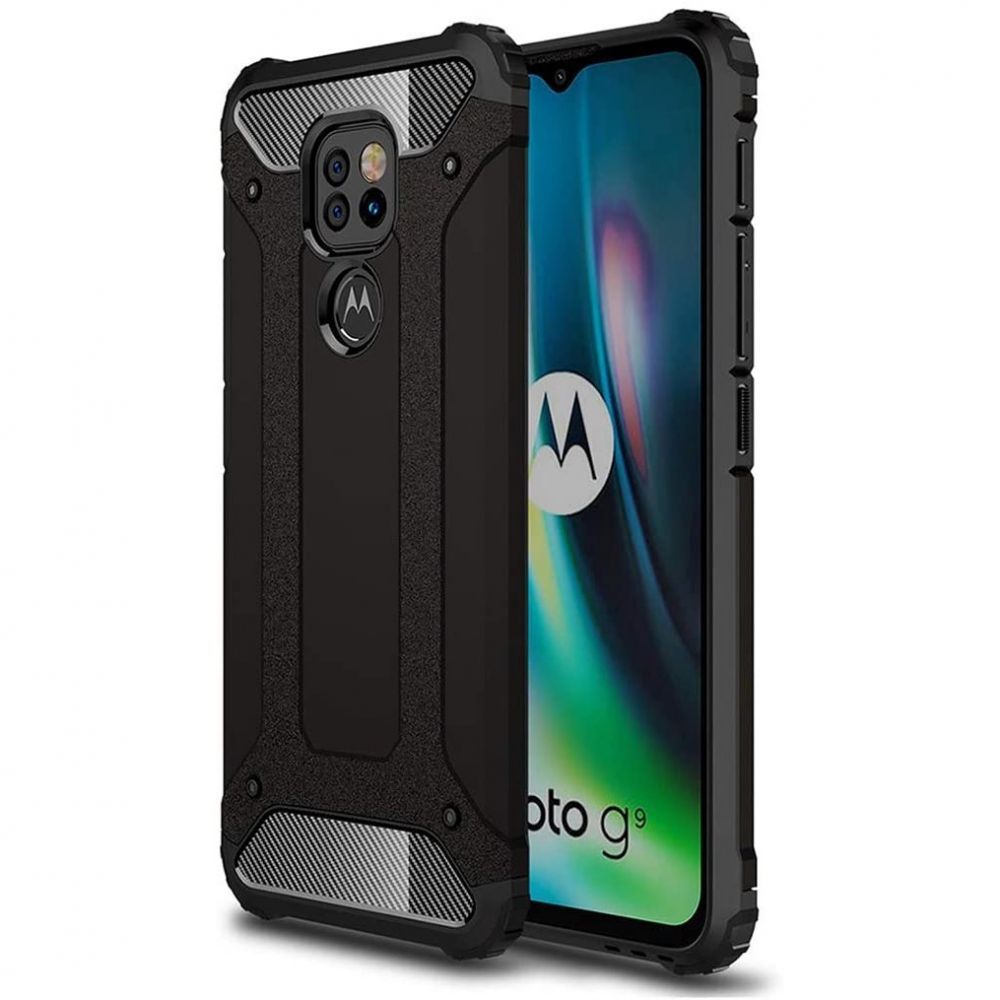etui pancerne Armor Case Czarne Motorola Moto E7 Plus