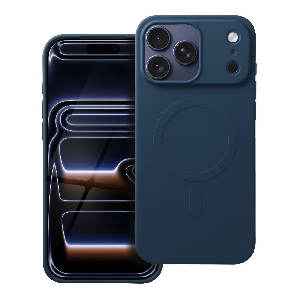 Etui pancerne na tył MagSafe silikonowe niebieski Apple iPhone 17 Pro Max Etui pancerne na tył MagSafe silikonowe niebieski Apple iPhone 17 Pro Max