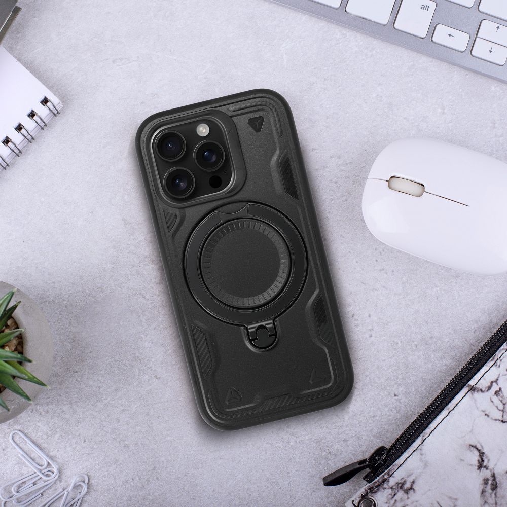 Etui pancerne z podstawką Frost Armor czarny Apple iPhone 17 / 8 Etui pancerne z podstawką Frost Armor czarny Apple iPhone 17 / 8