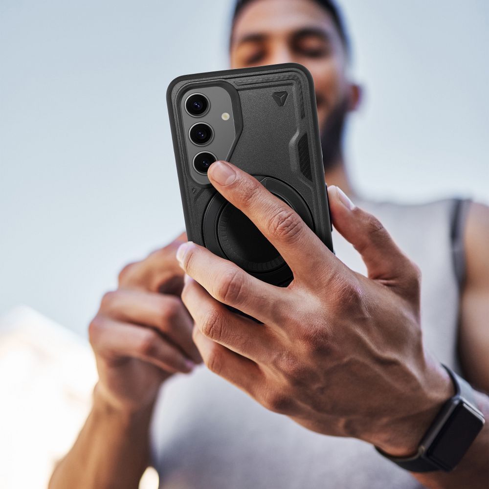 Etui pancerne z podstawką Frost Armor czarny Samsung Galaxy A17 / 8 Etui pancerne z podstawką Frost Armor czarny Samsung Galaxy A17 / 8