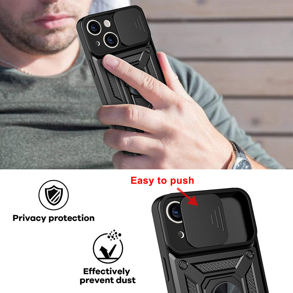 Etui pancerny Slide Camera Armor Case czarny Samsung Galaxy A18 / 6