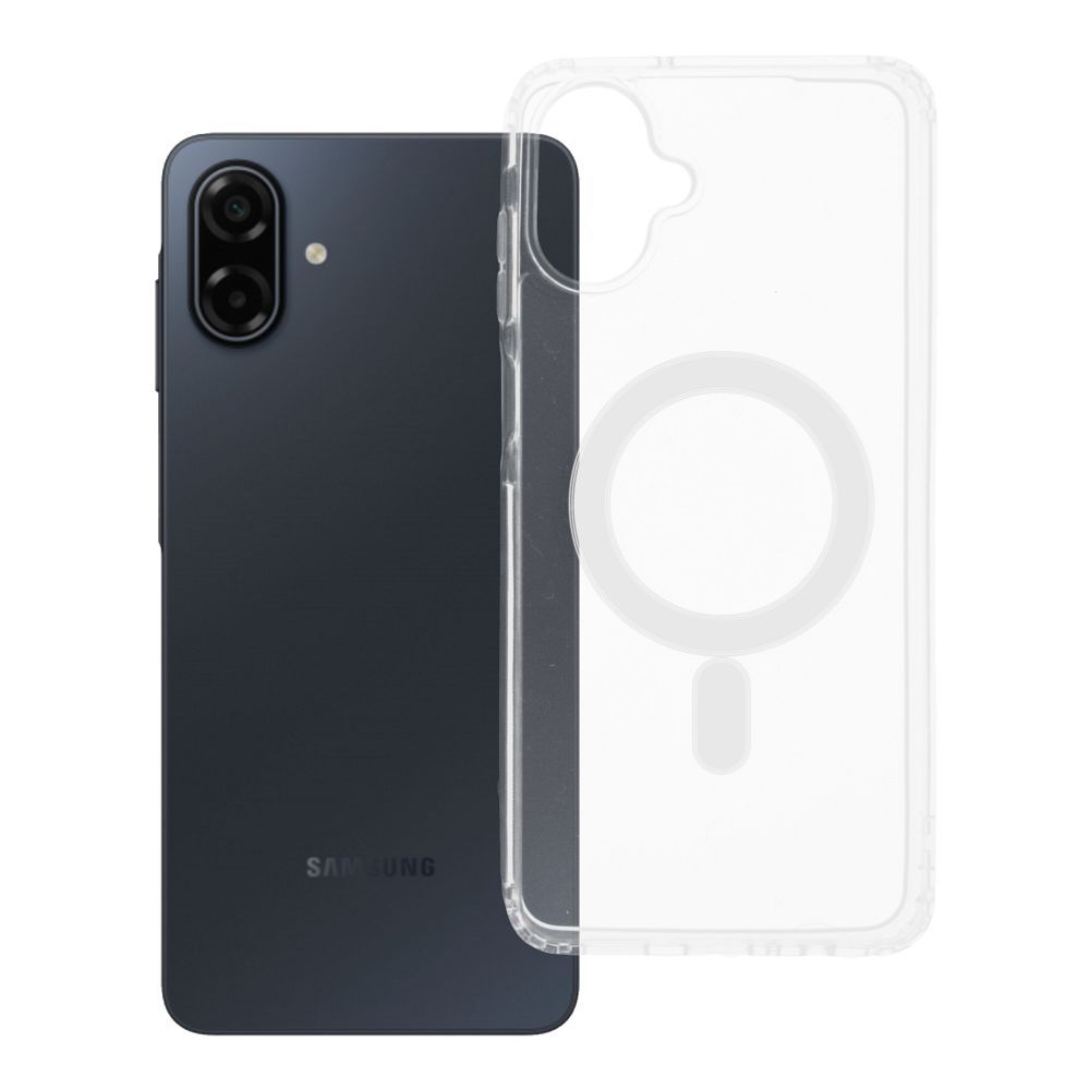 Etui plecki MagSafe pancerne przezroczyste Clear Mag Cover (MID) Samsung Galaxy A08