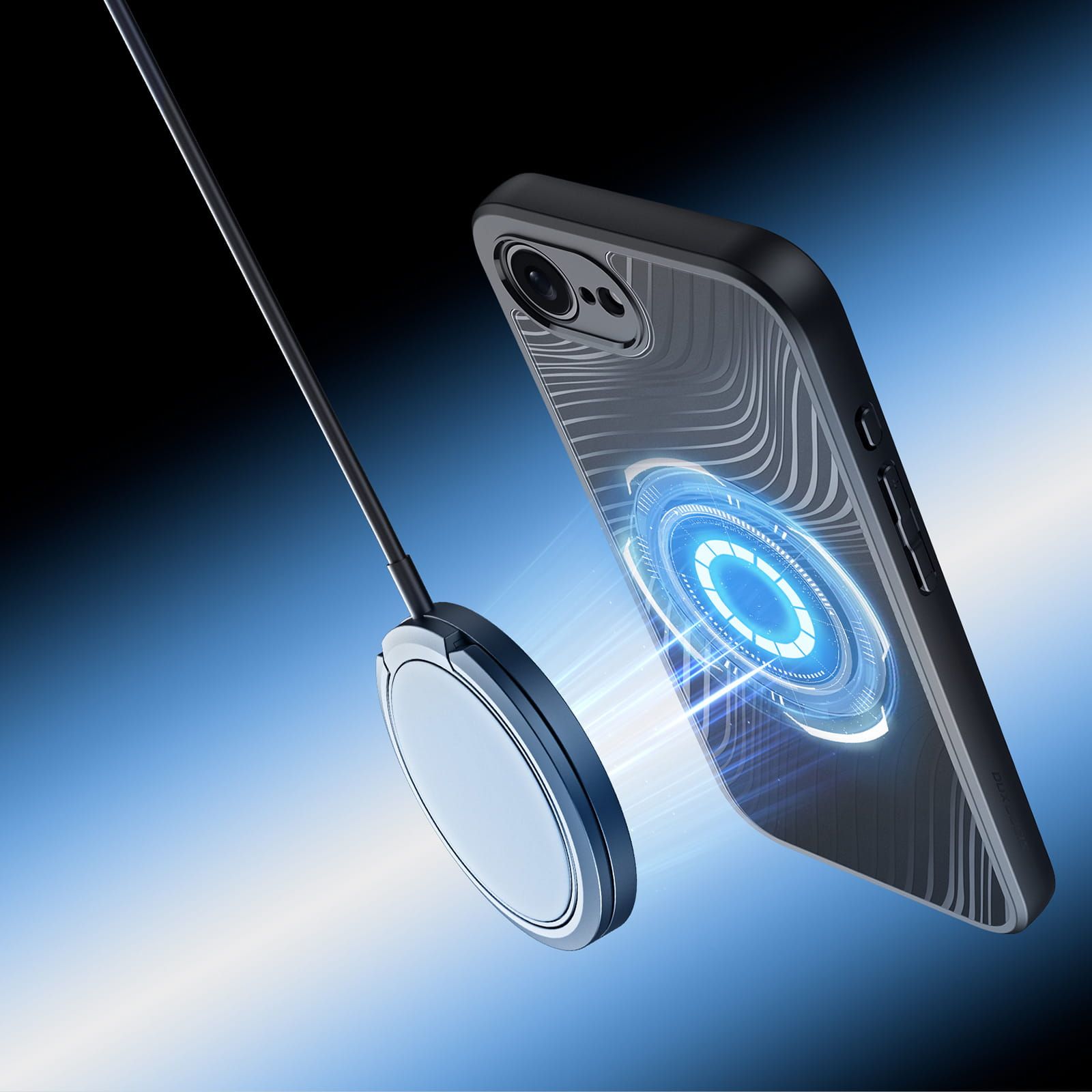 Etui plecki MagSafe pancerne przezroczyste czarny Apple iPhone 17e / 5