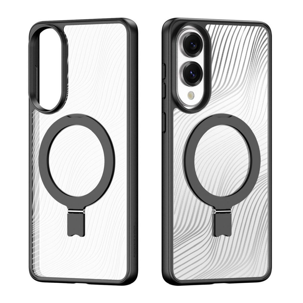 Etui plecki MagSafe pancerne przezroczyste czarny Samsung Galaxy S25 Edge / 2