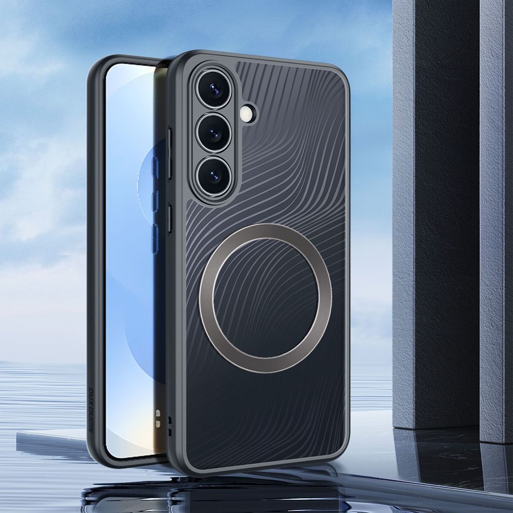 Etui plecki MagSafe pancerne przezroczyste czarny Samsung Galaxy S25 FE / 4