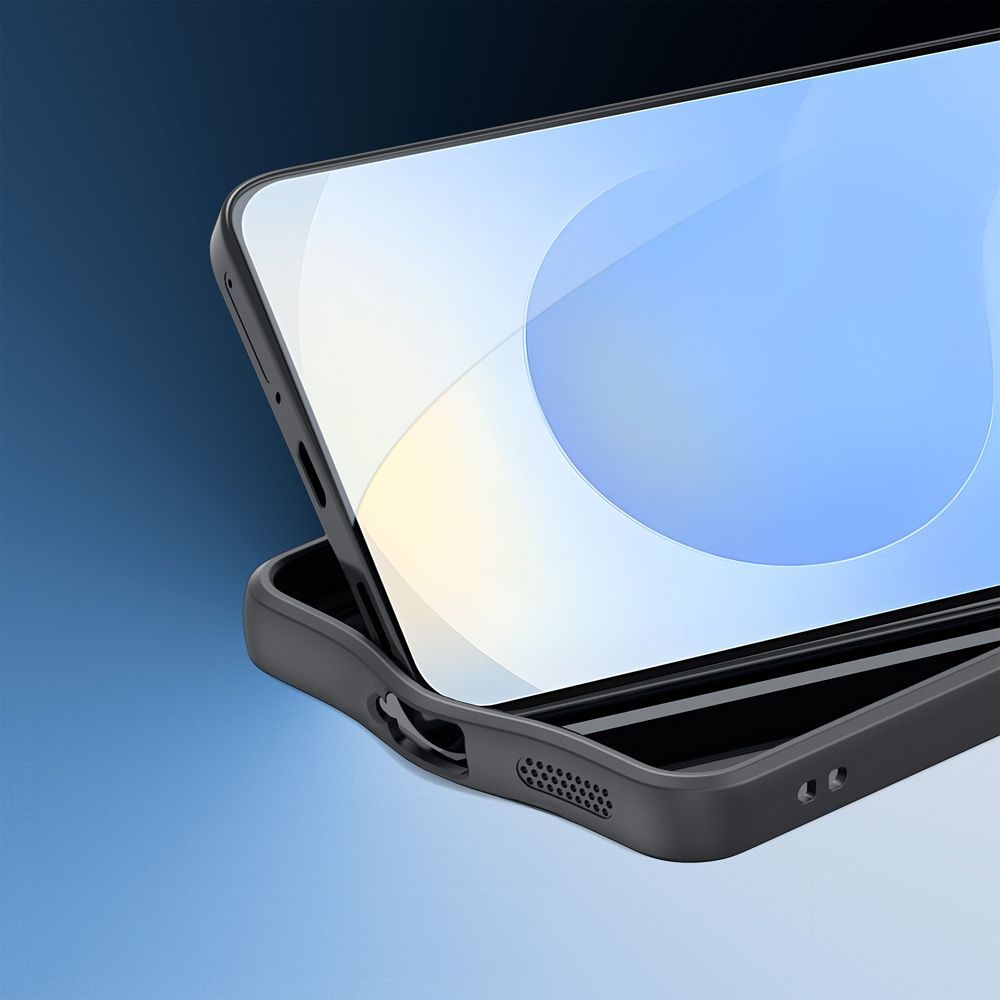 Etui plecki MagSafe pancerne przezroczyste czarny Samsung Galaxy S25 FE / 5