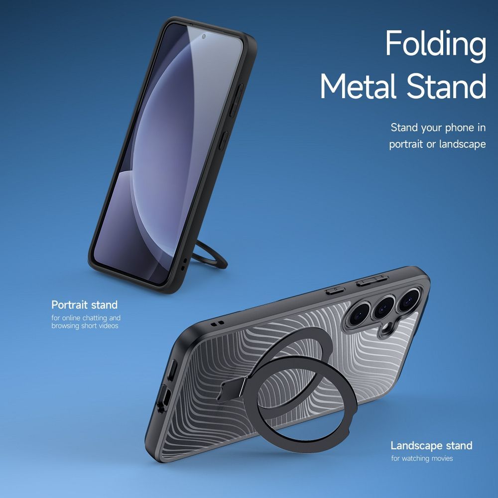 Etui plecki MagSafe pancerne przezroczyste czarny Samsung Galaxy S25 / 8 Etui plecki MagSafe pancerne przezroczyste czarny Samsung Galaxy S25 / 8