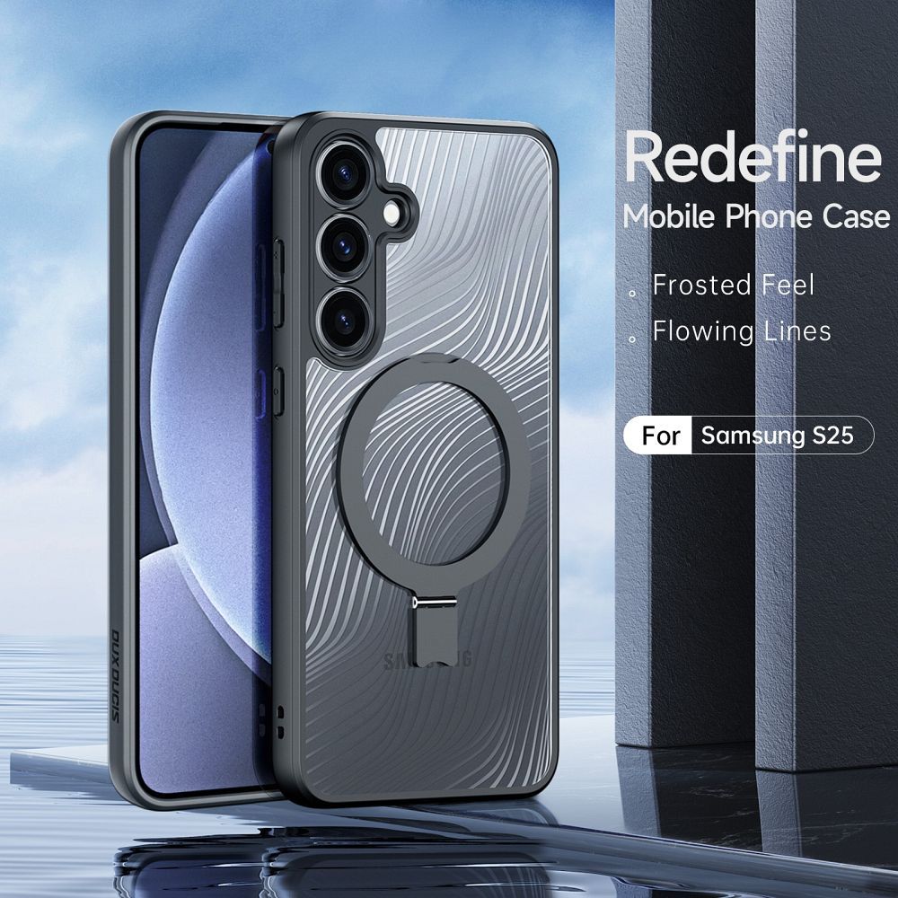 Etui plecki MagSafe pancerne przezroczyste czarny Samsung Galaxy S25 / 9 Etui plecki MagSafe pancerne przezroczyste czarny Samsung Galaxy S25 / 9