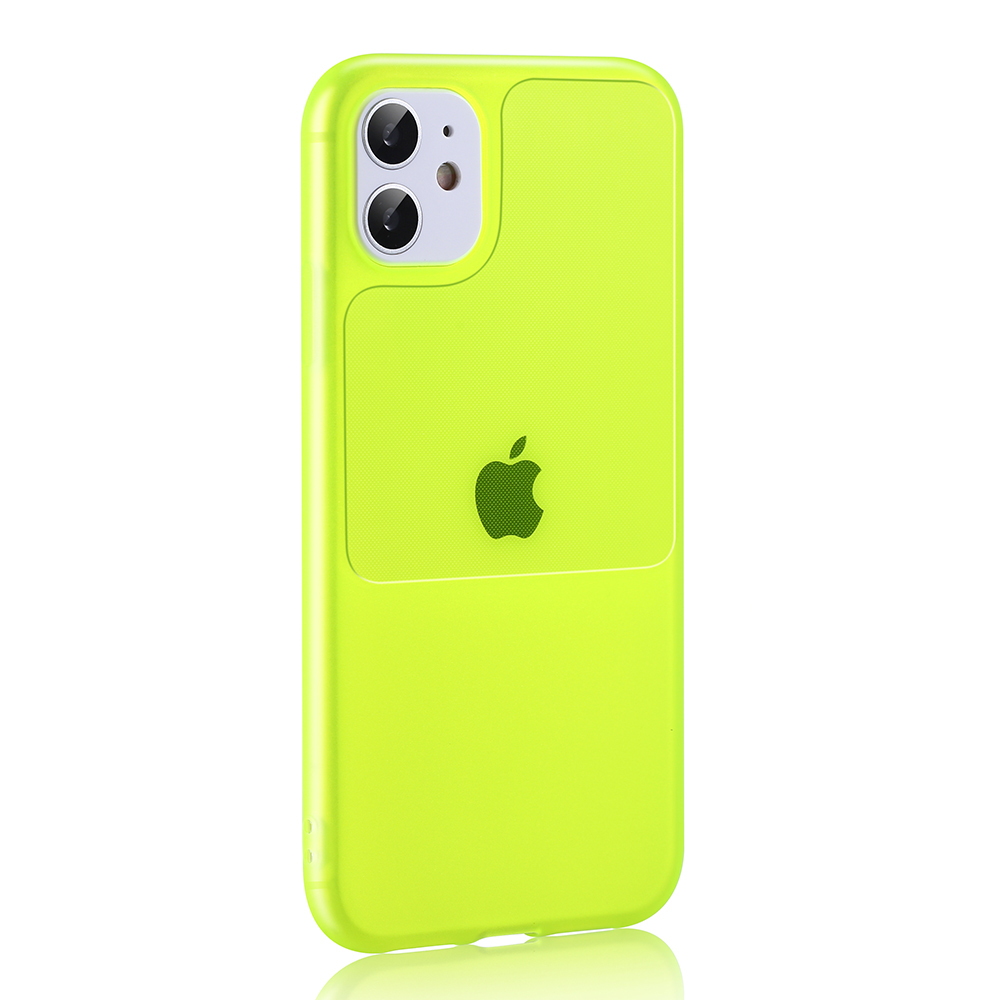 Etui plecki przezroczyste silikonowe Window Case limonkowy Samsung Galaxy A20s Etui plecki przezroczyste silikonowe Window Case limonkowy Samsung Galaxy A20s