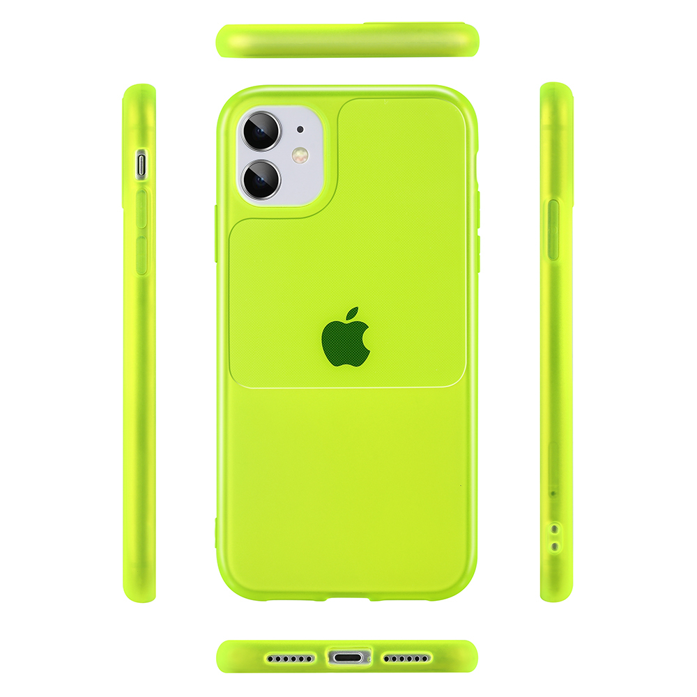 Etui plecki przezroczyste silikonowe Window Case limonkowy Samsung Galaxy A20s / 4 Etui plecki przezroczyste silikonowe Window Case limonkowy Samsung Galaxy A20s / 4