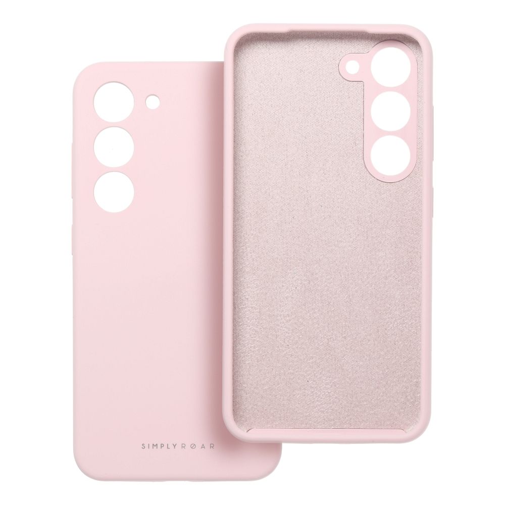Etui plecki z os�on� aparatu silikonowe jasnor�owy Samsung Galaxy A56 5G / 2