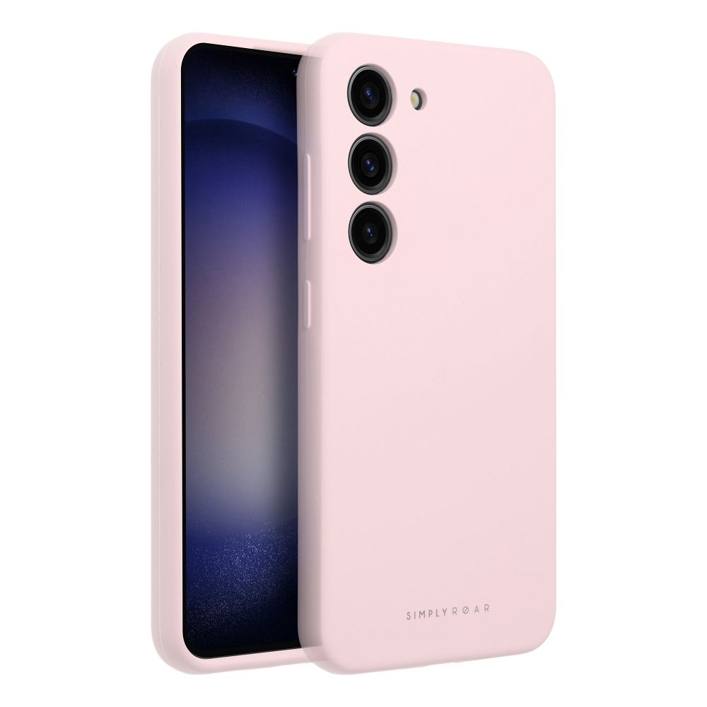 Etui plecki z os�on� aparatu silikonowe jasnor�owy Samsung Galaxy A56 5G / 4