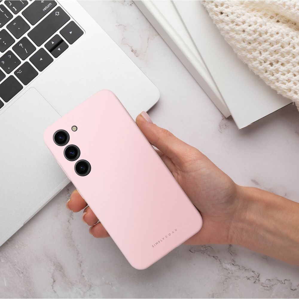 Etui plecki z os�on� aparatu silikonowe jasnor�owy Samsung Galaxy A56 5G / 6