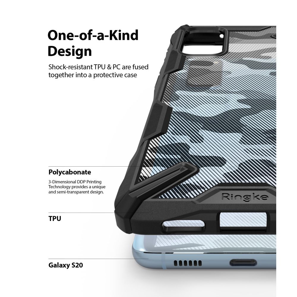 etui Ringke Fusion X Camo Czarne Samsung Galaxy S20 / 6