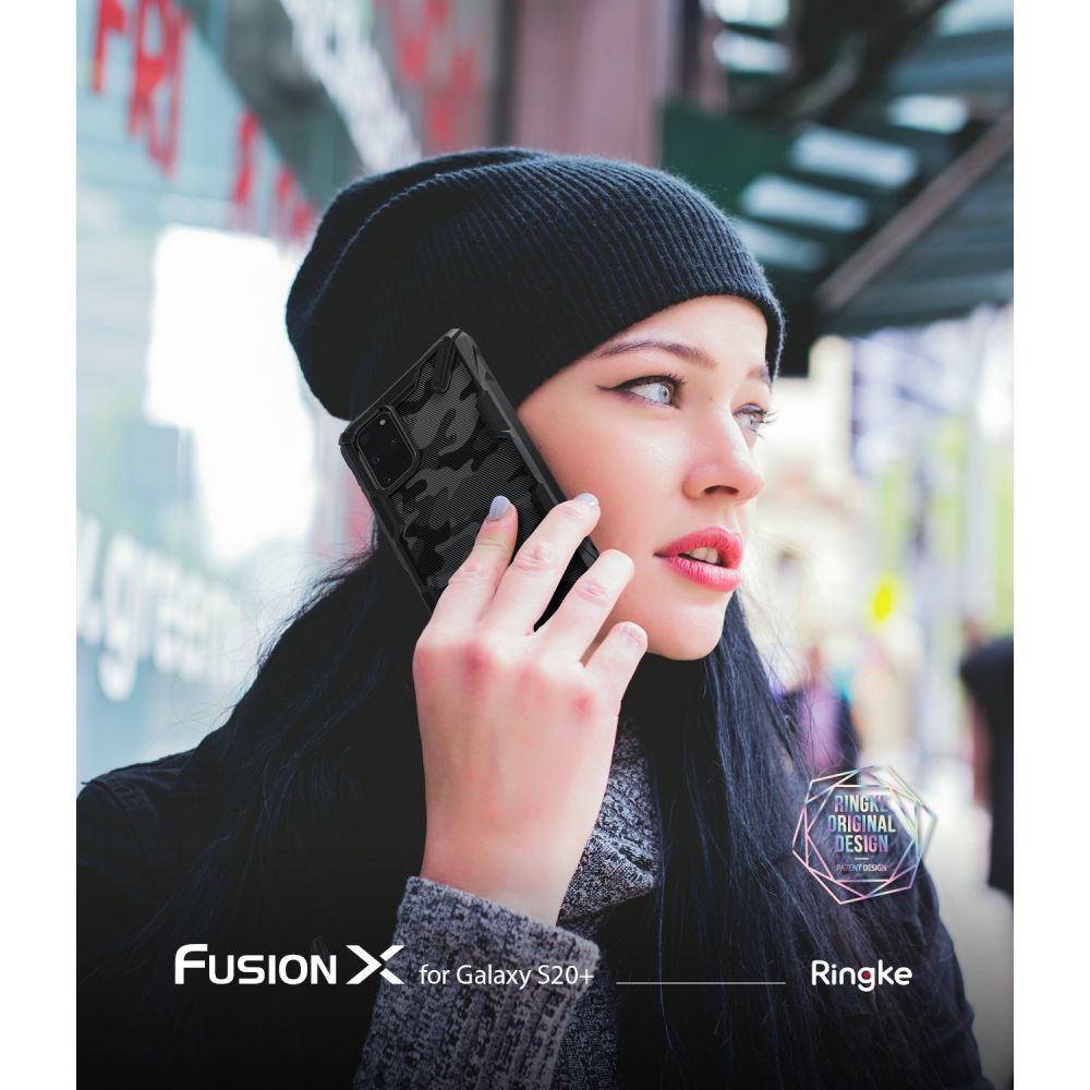 etui Ringke Fusion X Camo Czarne Samsung Galaxy S20 Plus / 5
