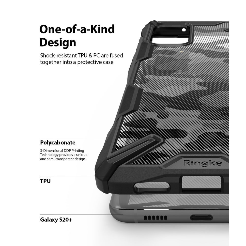 etui Ringke Fusion X Camo Czarne Samsung Galaxy S20 Plus / 7