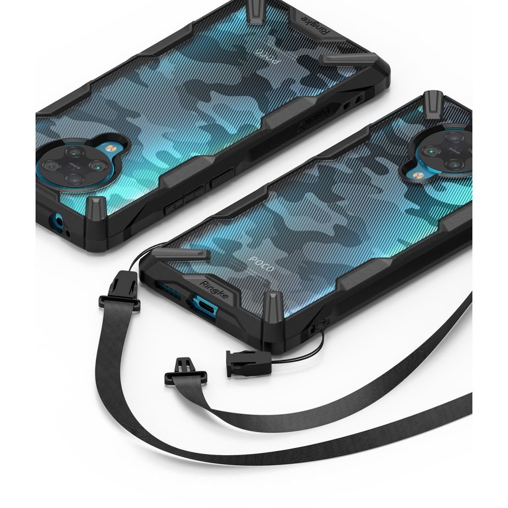 etui Ringke Fusion X Camo Czarne Xiaomi POCO F2 Pro / 6
