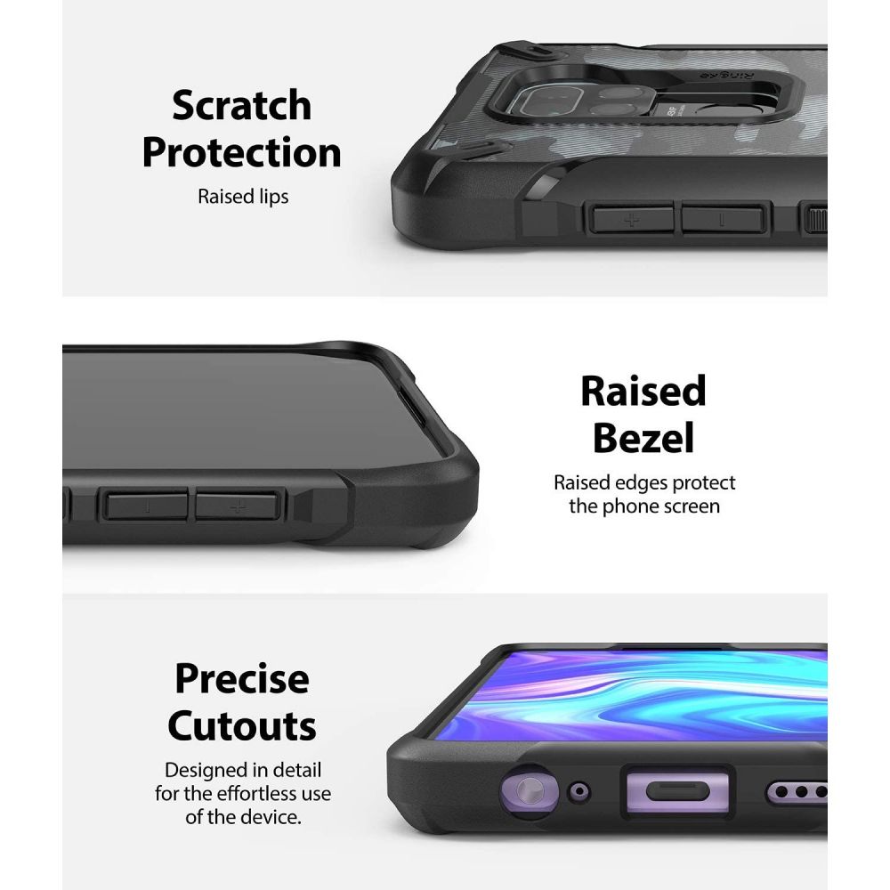 etui Ringke Fusion X Camo Czarne Xiaomi Redmi Note 9 / 2