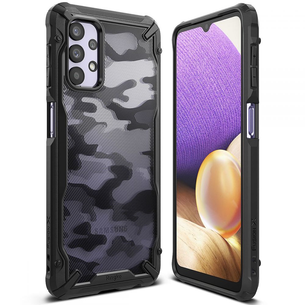 etui Ringke Fusion X Camo czarne Samsung A32 5G / 2