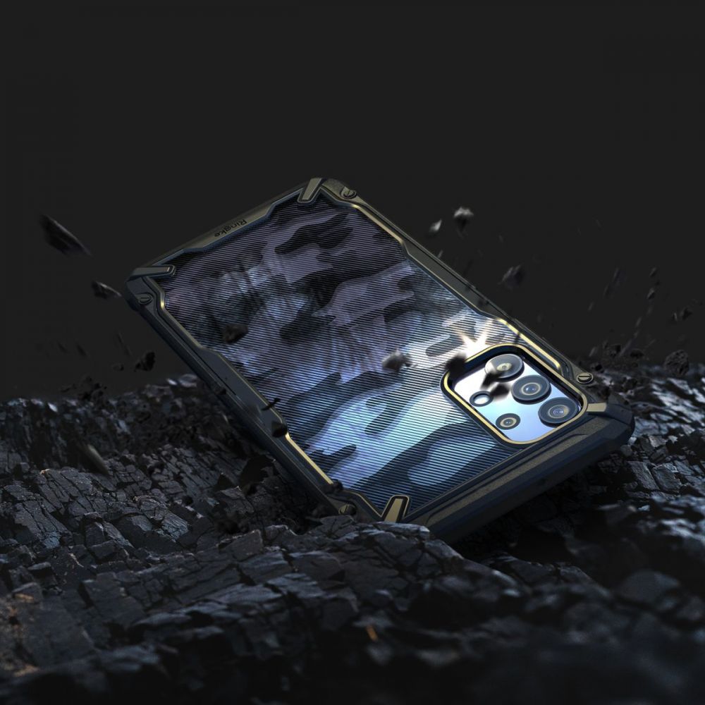 etui Ringke Fusion X Camo czarne Samsung A32 5G / 8
