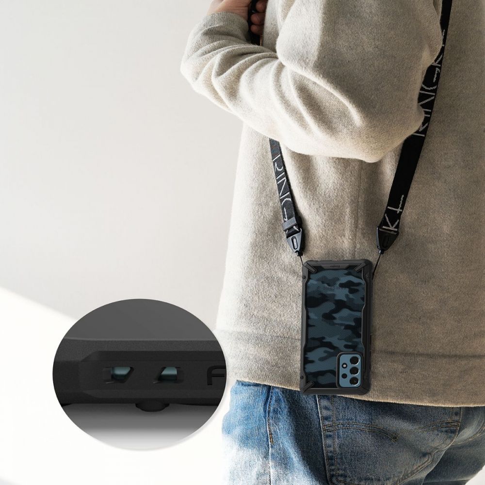 etui Ringke Fusion X Camo czarne Samsung A52 4G / 6