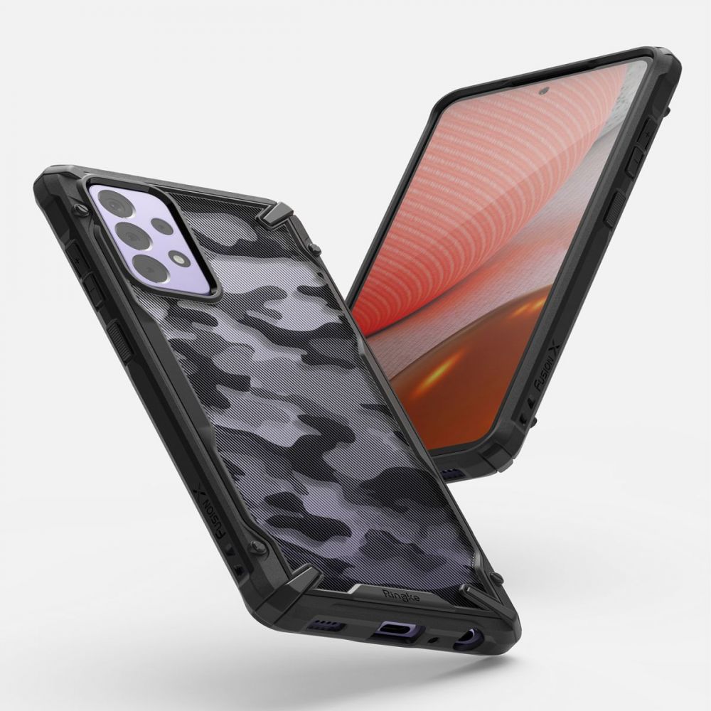 etui Ringke Fusion X Camo czarne Samsung A72 / 4 etui Ringke Fusion X Camo czarne Samsung A72 / 4