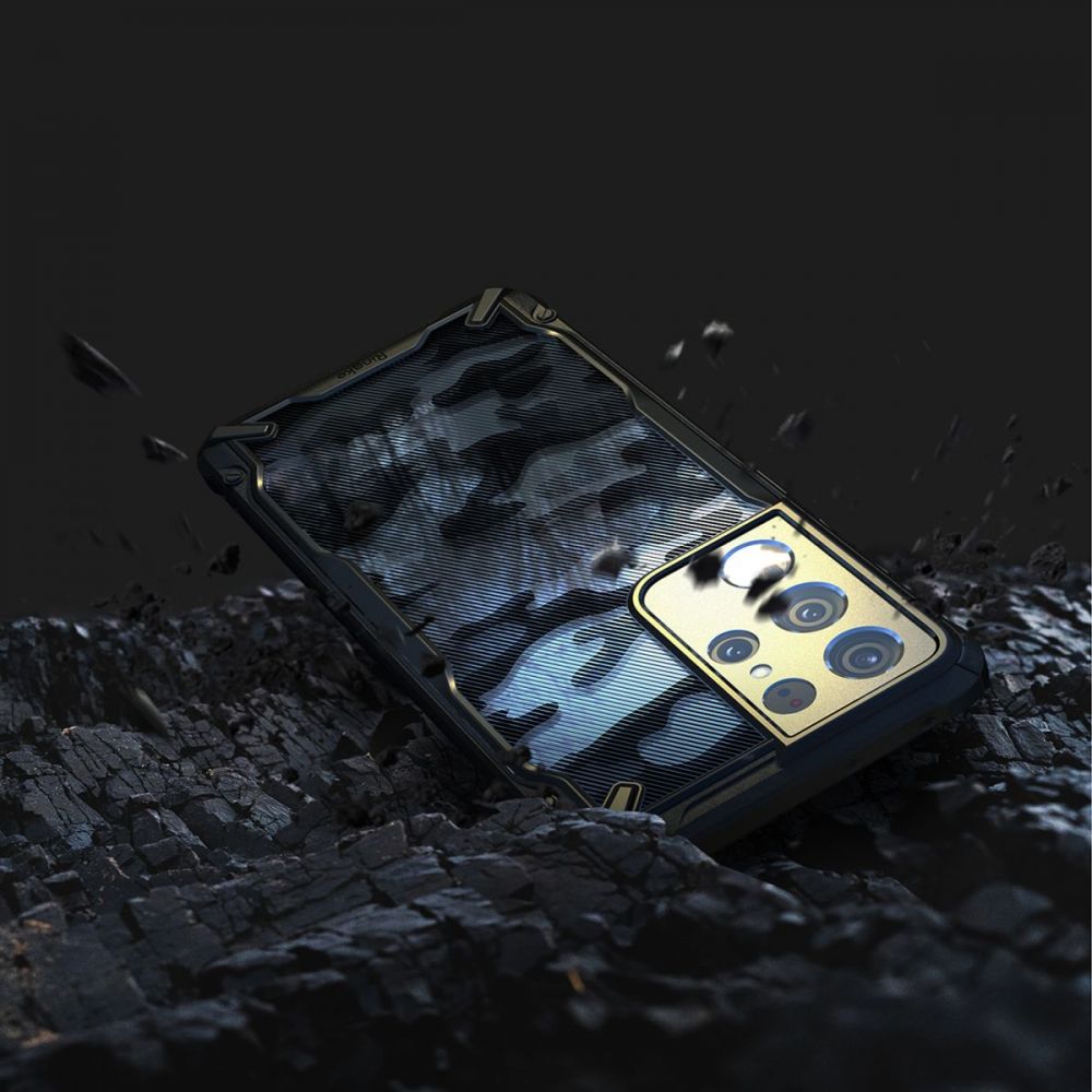 etui Ringke Fusion X Camo czarne Samsung s21 Ultra / 7