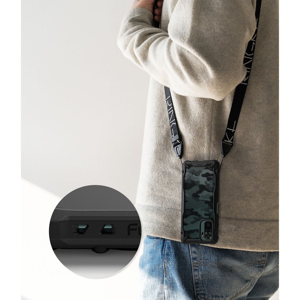 etui Ringke Fusion X Camo czarne Xiaomi Redmi Note 10S / 6