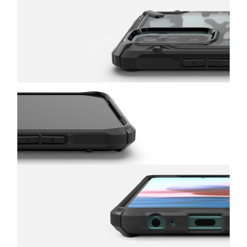 etui Ringke Fusion X Camo czarne Xiaomi Redmi Note 10S / 7