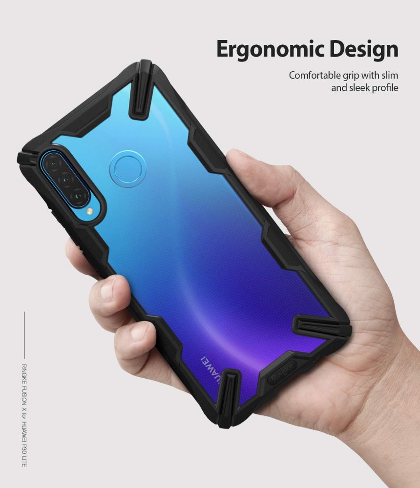 etui Ringke Fusion X Czarne Huawei P30 Lite / 2