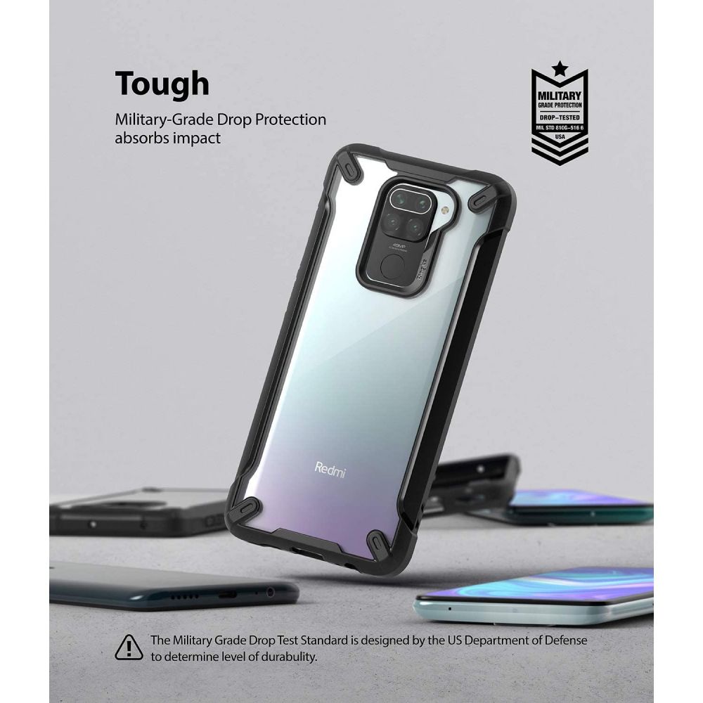 etui Ringke Fusion X Czarne Xiaomi Redmi Note 9 / 2