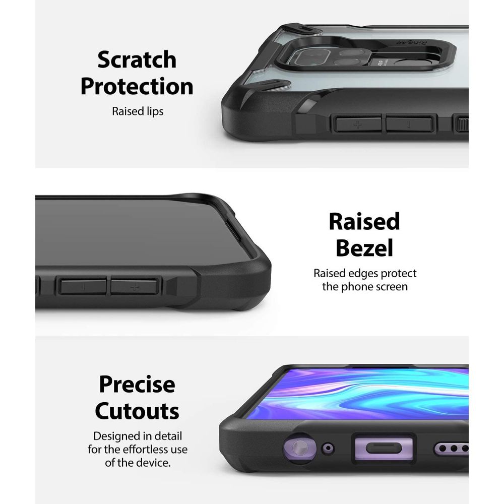 etui Ringke Fusion X Czarne Xiaomi Redmi Note 9 / 3