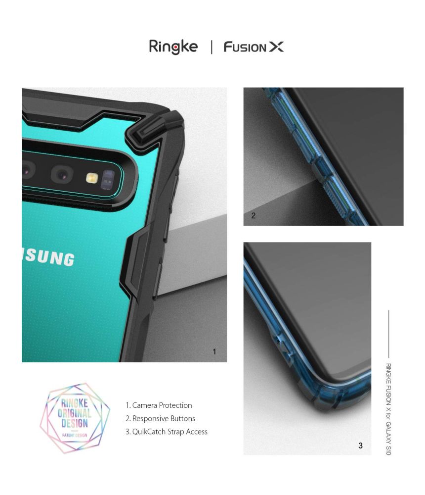 etui Ringke Fusion X Czarne Samsung Galaxy S10 / 2