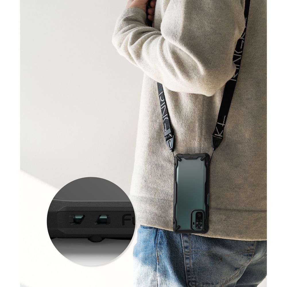 etui Ringke Fusion X czarne Xiaomi Redmi Note 10 / 6