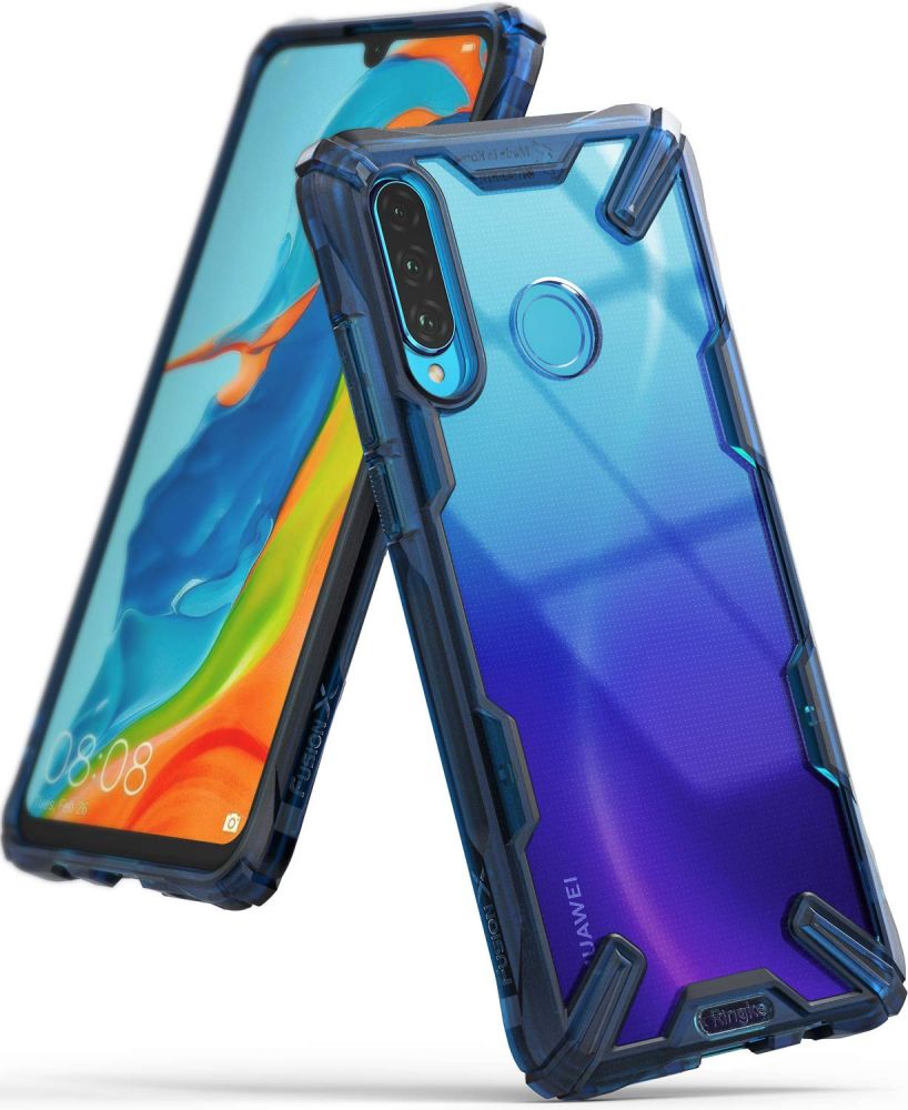 etui Ringke Fusion X Niebieskie Huawei P30 Lite