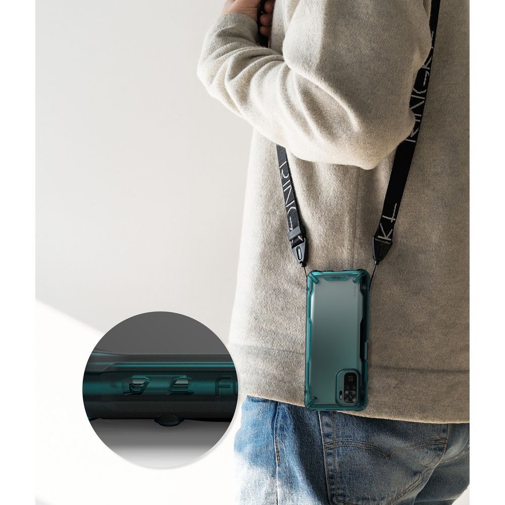 etui Ringke Fusion X zielone Xiaomi Redmi Note 10S / 6