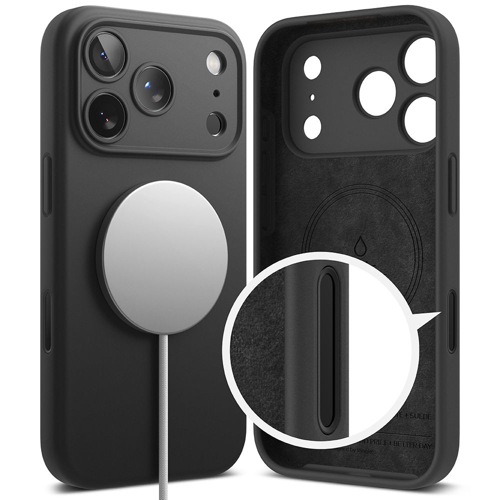 etui Ringke Silicone Magnetic Magsafe czarne Apple iPhone 17 Pro / 3