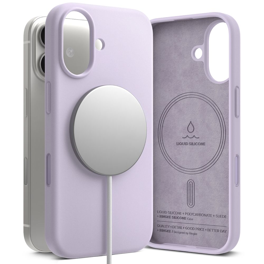 etui Ringke Silicone Magnetic Magsafe Light purple Apple iPhone 17