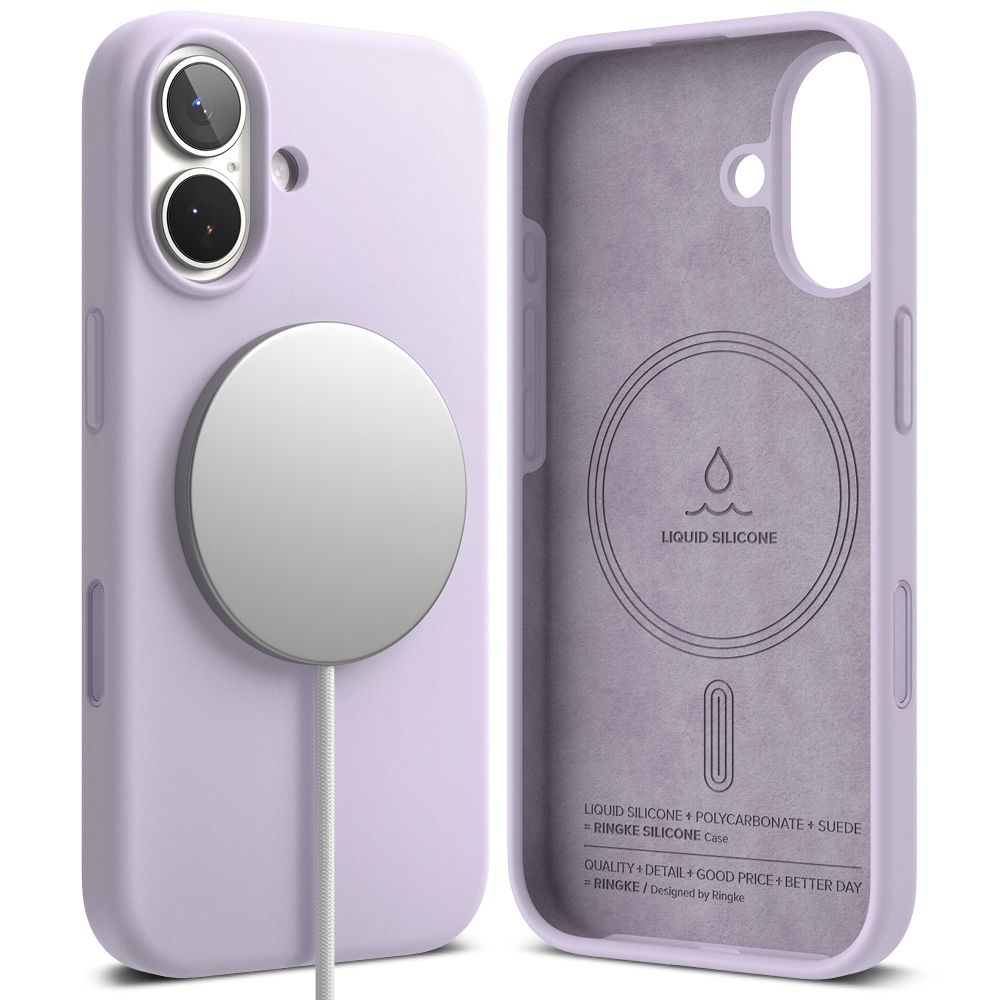 etui Ringke Silicone Magnetic Magsafe Light purple Apple iPhone 17 / 2