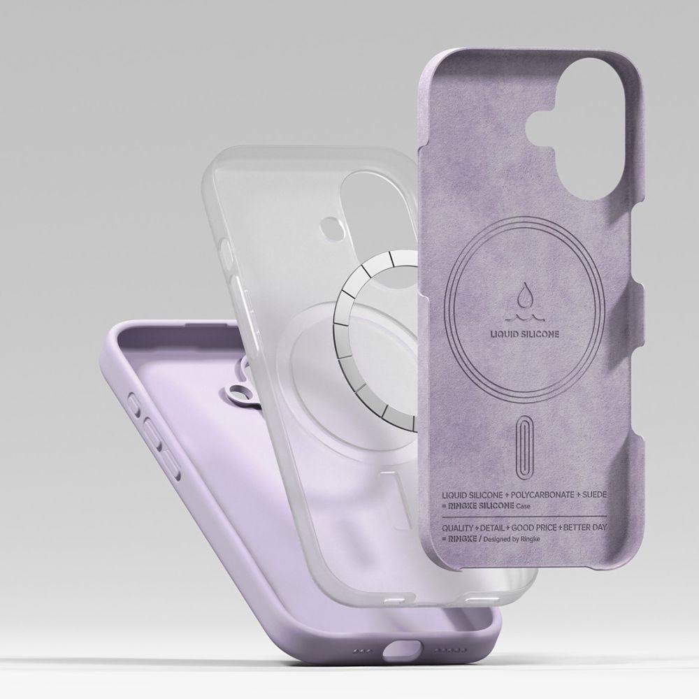 etui Ringke Silicone Magnetic Magsafe Light purple Apple iPhone 17 / 6