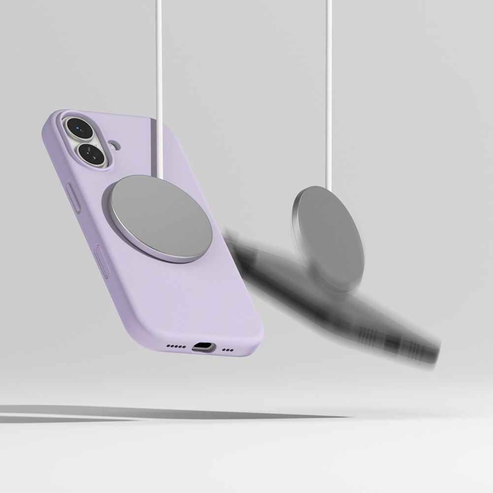 etui Ringke Silicone Magnetic Magsafe Light purple Apple iPhone 17 / 8